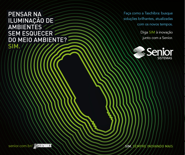 Set of banners for technology company Senior Sistemas. Graphic design.