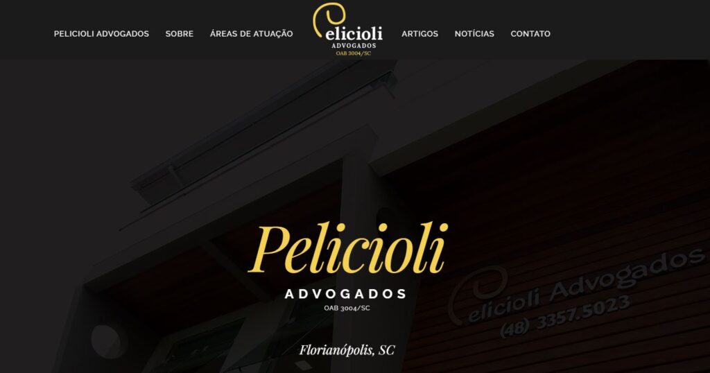 Website for law office Pelicioli. UX/UI and web development. www.pelicioliadvogados.com.br