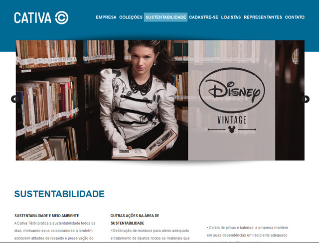 Website for fashion compány Cativa. UX/UI and Web development.
