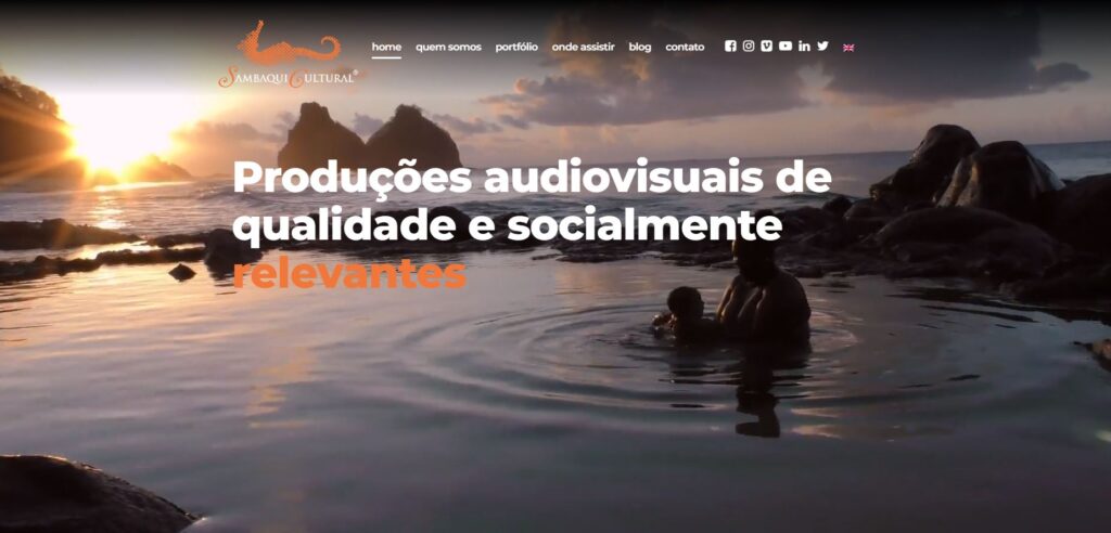 Website for video production studio Sambaqui Cultural. UI/UX and web developing.